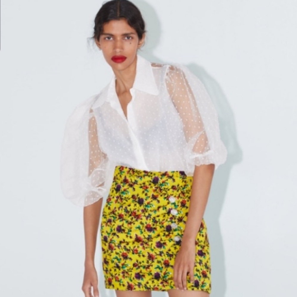 Zara floral skirt